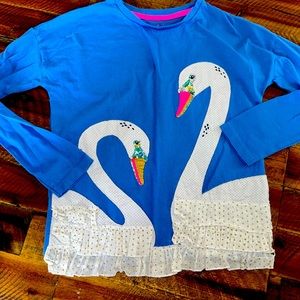 Boden Swan Appliqué Shirt 9/10